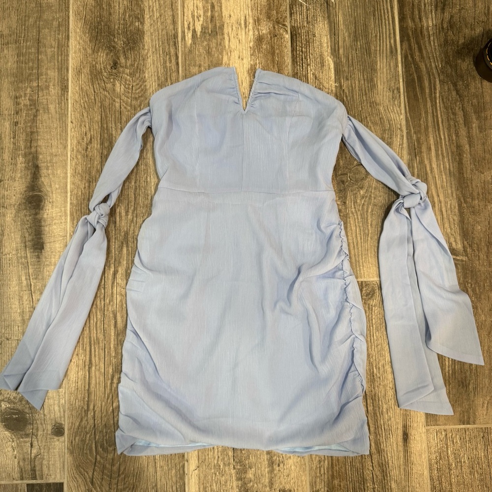 Elegant Blue Off-Shoulder Dress